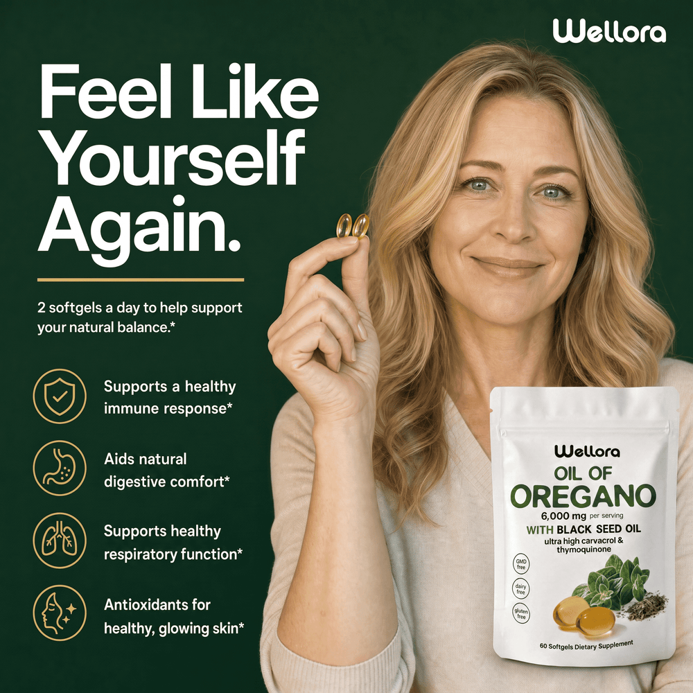Wellora® Oil of Oregano Softgels - Daily Gut & Immune Defense