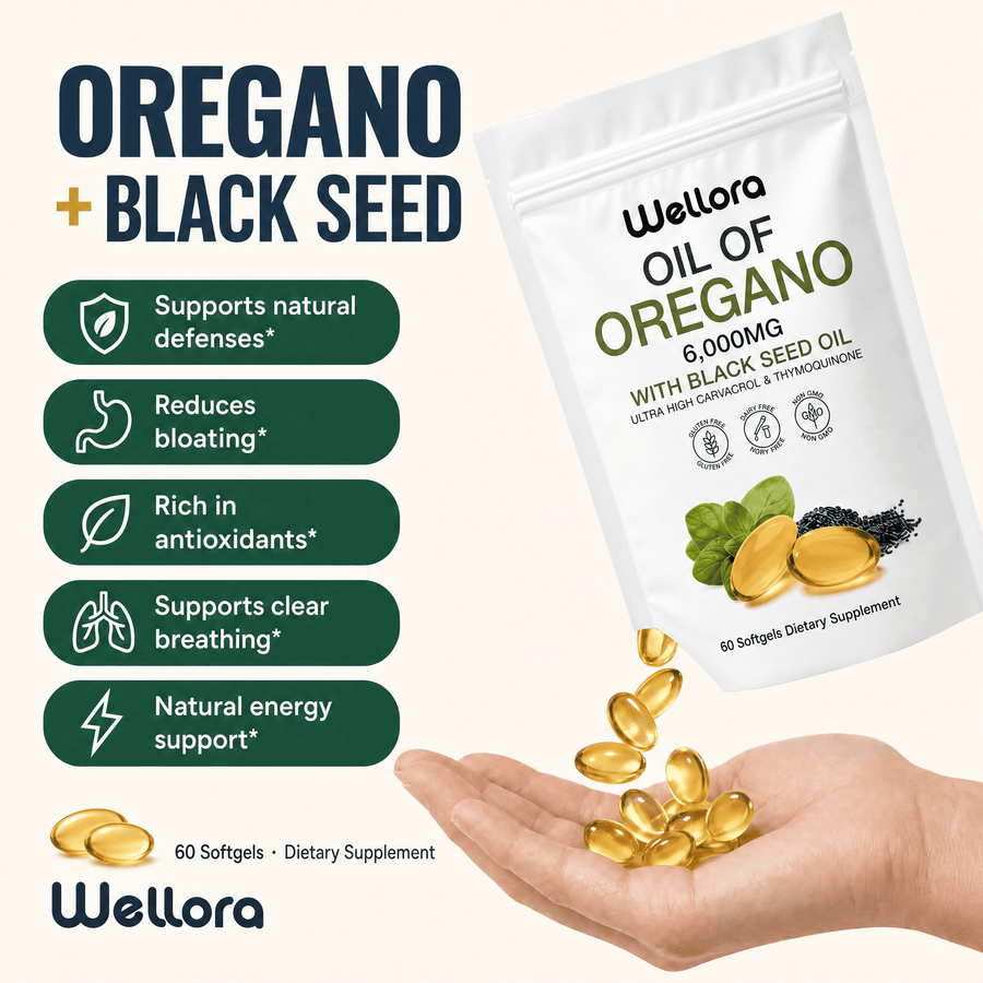 Wellora® Oil of Oregano Softgels - Daily Gut & Immune Defense - 11