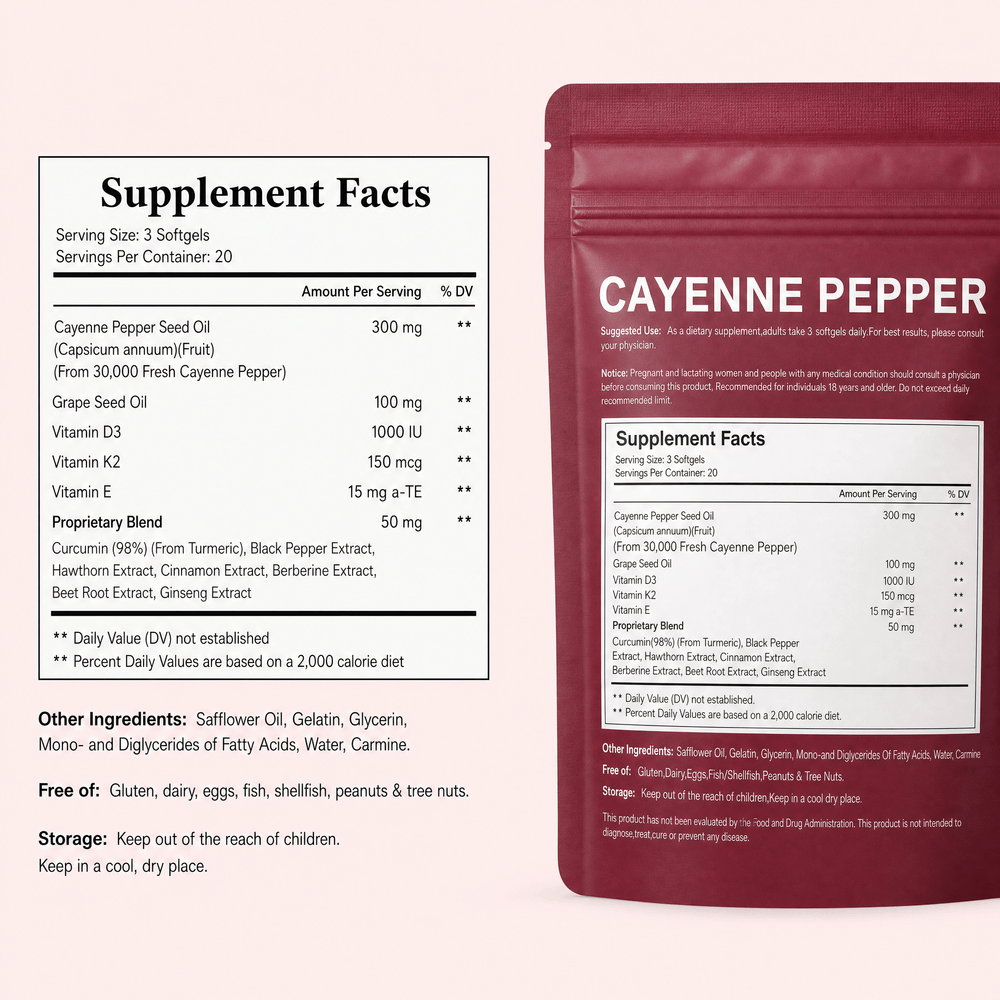 Capsaicin+ | Cayenne Pepper Softgels